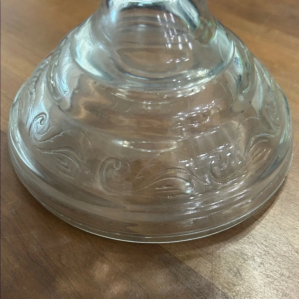 Vintage Clear Glass Oil Lamp